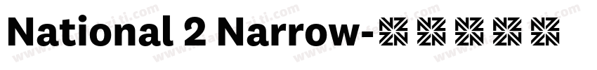 National 2 Narrow字体转换